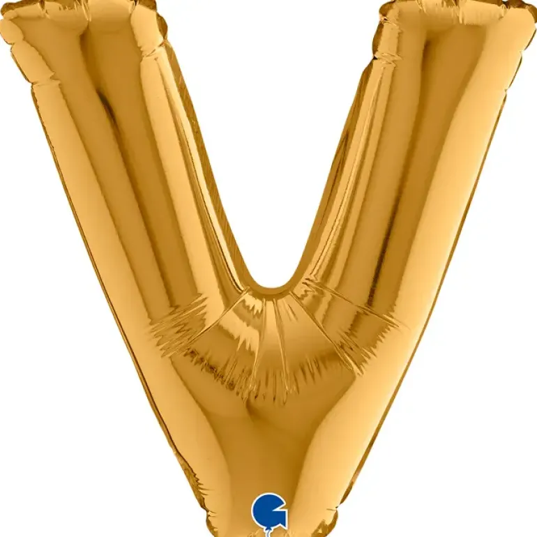 Grabo Mini Guld Bogstav Ballon 35 cm, V