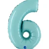 Grabo Mini Lyseblå Tal Folieballon 35 cm, 6