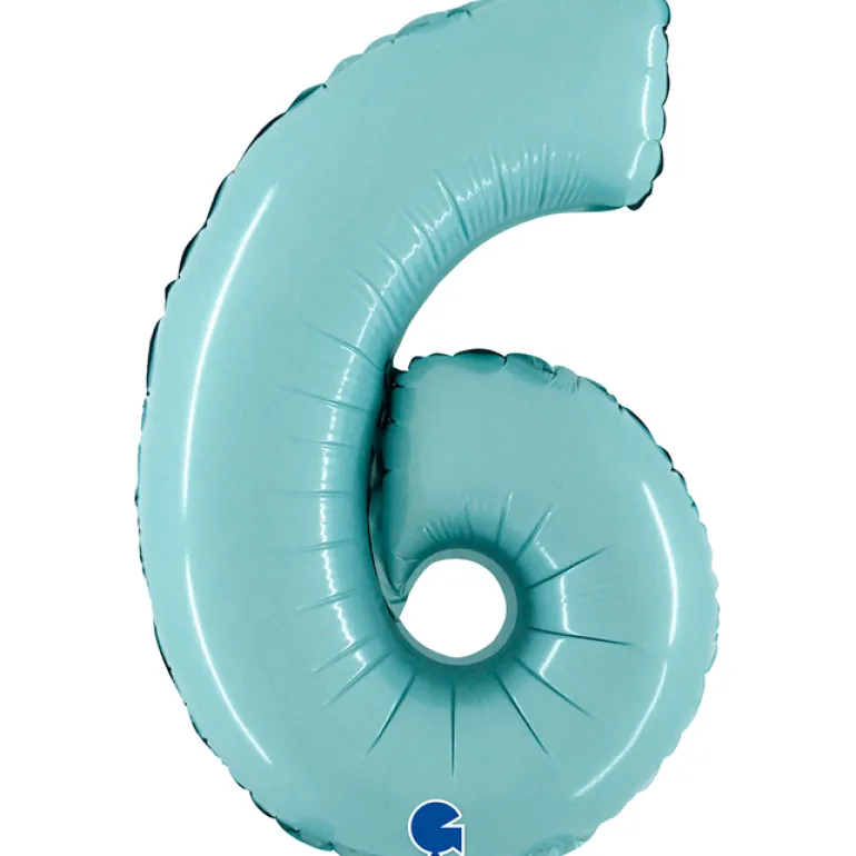 Grabo Mini Lyseblå Tal Folieballon 35 cm, 6