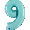 Grabo Mini Lyseblå Tal Folieballon 35 cm, 9