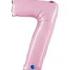 Grabo Mini Lyserød Tal Folieballon 35 cm, 7