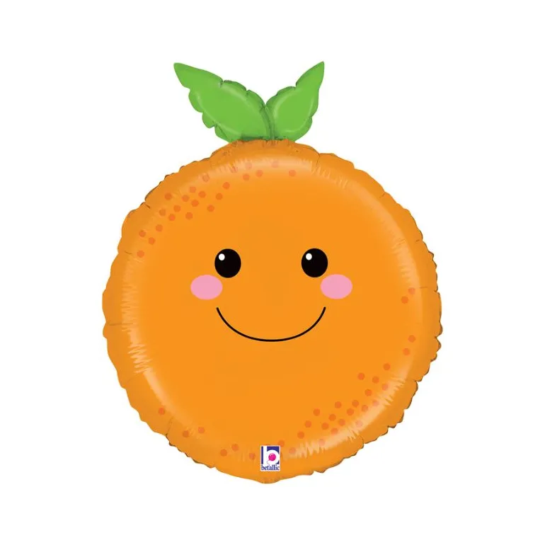Grabo Orange Appelsin Folieballon, 45 x 52 cm