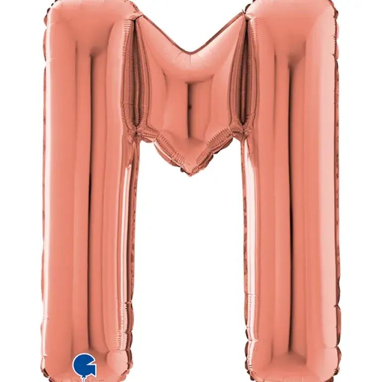 Grabo Rosegold Bogstav Ballon 66 cm, M