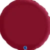 Grabo Rund Folieballon 45 cm, Satin Cherry