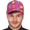 Grafisk 80's Kasket i Pink