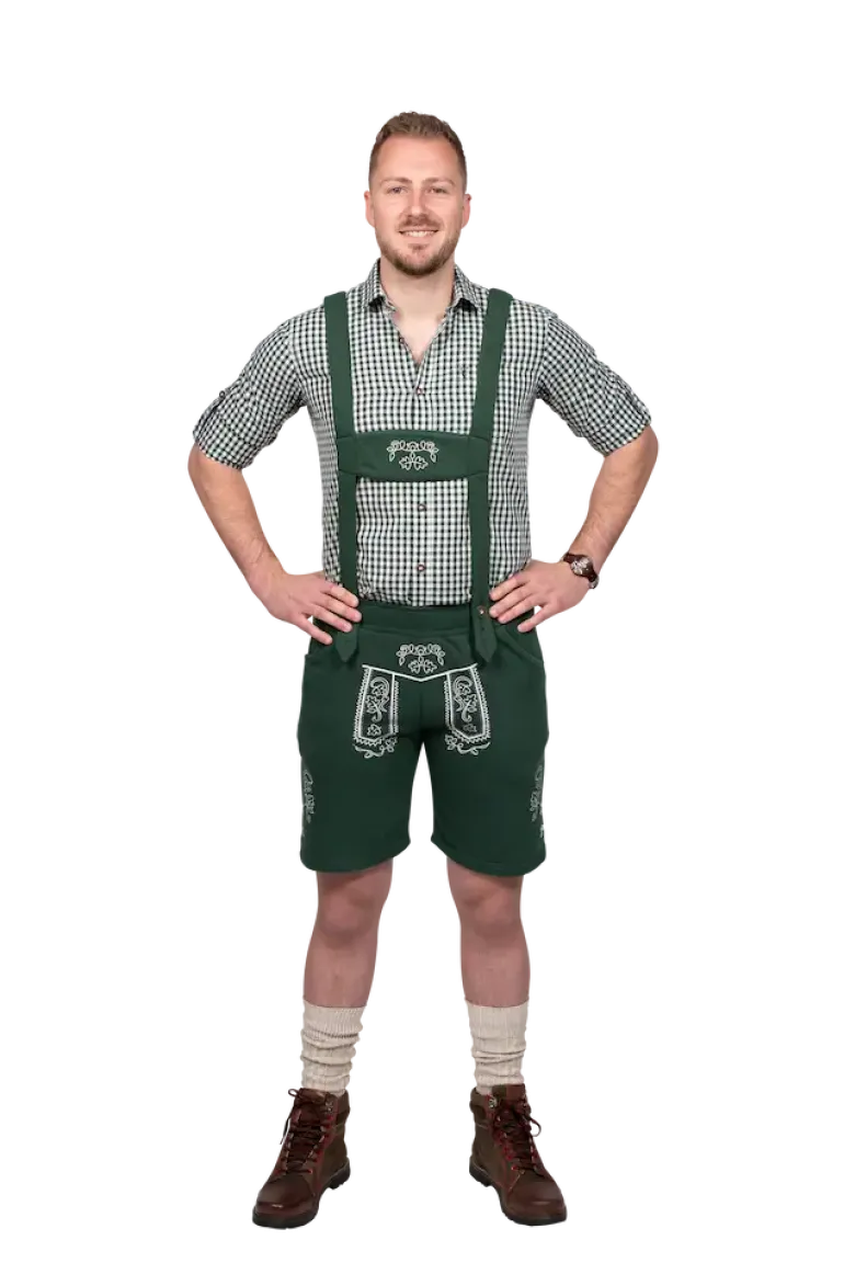 Grønne Tyrolerbukser m/Seler