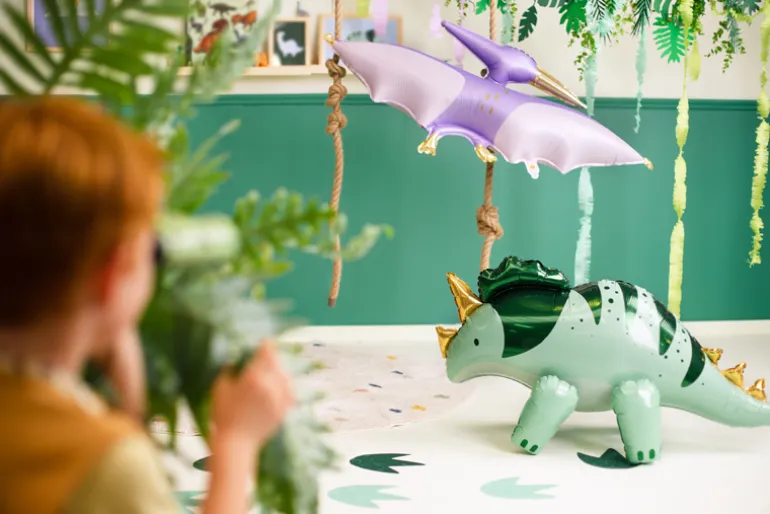 Grøn Triceratops Folieballon til Luft