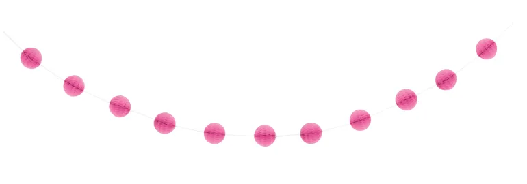 Guirlande med pink "bolde"