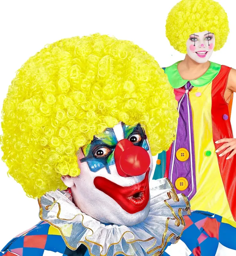Gul Afro Paryk til Voksne