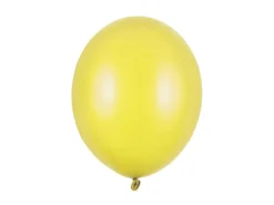 Gul Ballon Metallisk, 30 cm