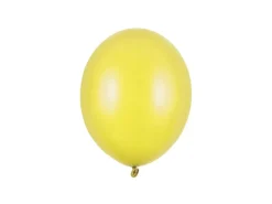 Gul Ballon Metallisk, 23 cm