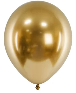 Guld Balloner Chrome 30 cm, 10 stk.