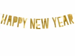 Guld "Happy New Year" Guirlande