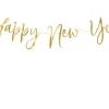 Guld "Happy New Year" Guirlande, 66 x 18 cm
