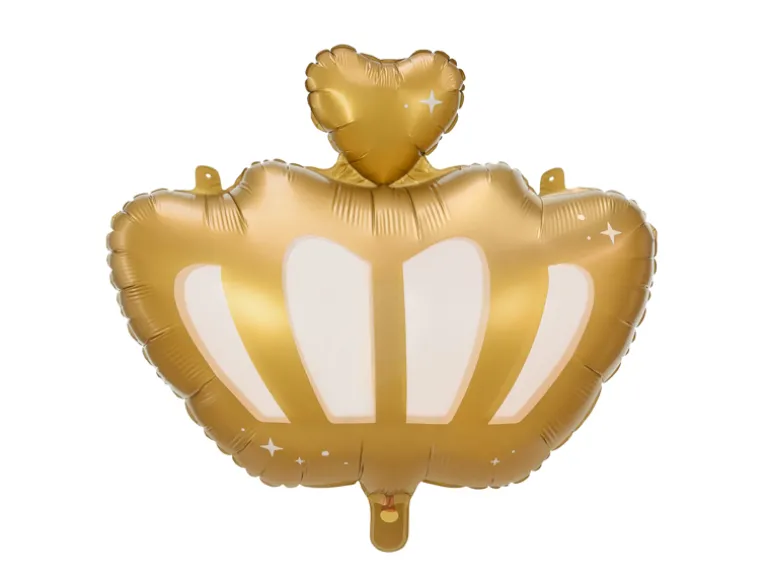 Guld Krone Folieballon, 53 x 43 cm