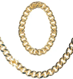 Guld Panser Kæde & Armbånd