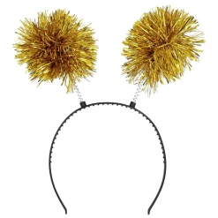 Guld Pompom Hårbøjle