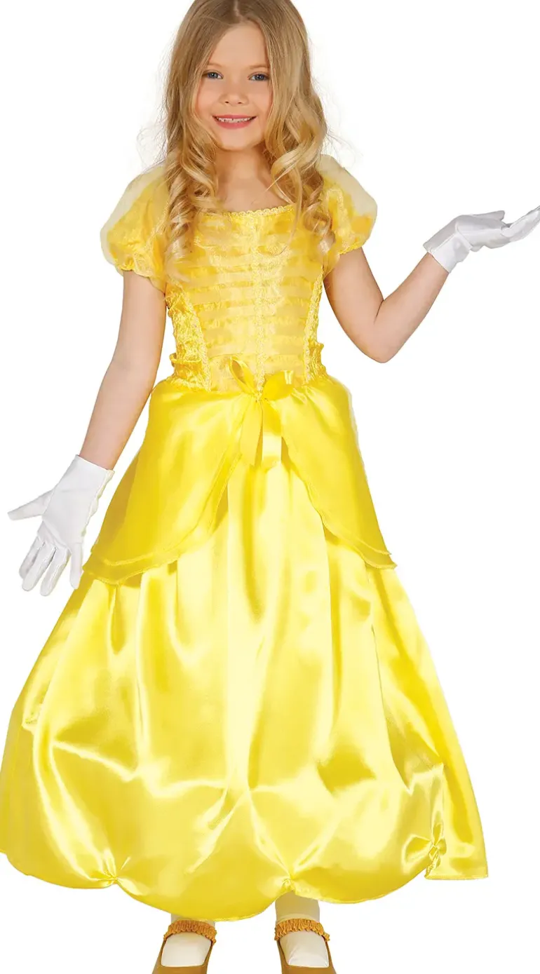 Gylden Prinsessekjole – Eventyrligt Kostume til Piger (3–9 år)