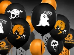 50 Halloween Balloner, 'Spøgelseshus' (30cm.)