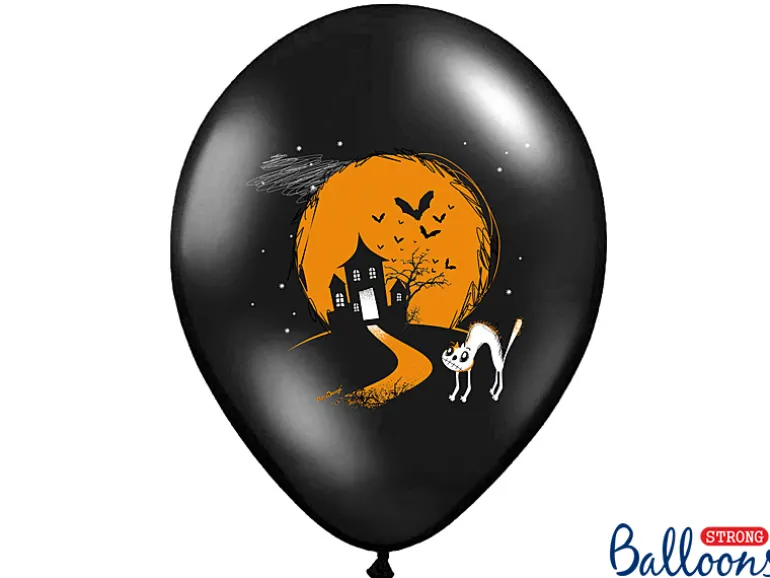 50 Halloween Balloner, 'Spøgelseshus' (30cm.)