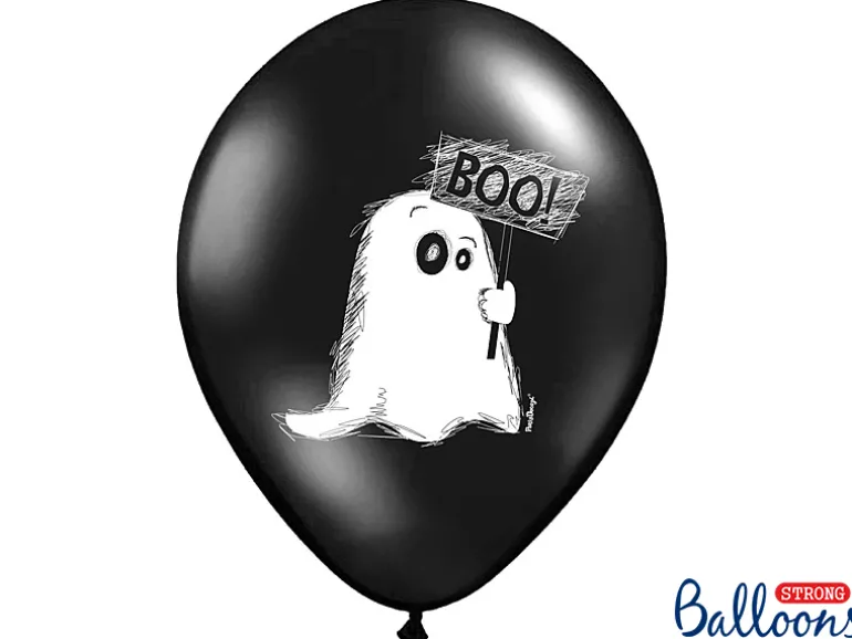 50 Halloween Balloner, 'Spøgelseshus' (30cm.)