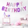 Happy Birthday Ballon Folie Kit, Mat Rosa Nuancer