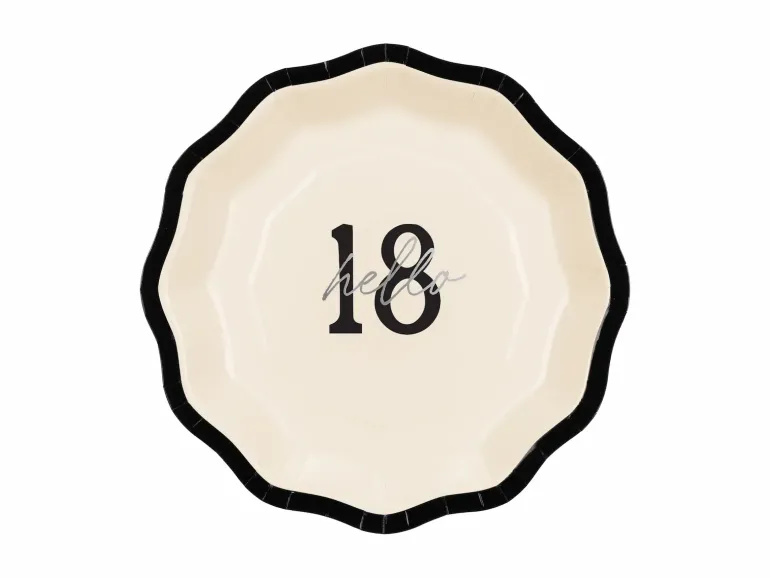 Hello 18 Tallerkner "Milestone", 6 stk.