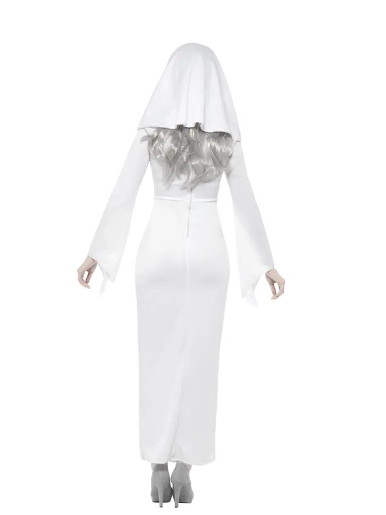 Hjemsøgt Hvid Asyl Nonne - Halloween Kostume