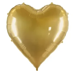 Hjerte Ballon Guld, XXL