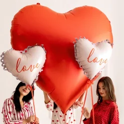 Hjerte Ballon Rød, XXL