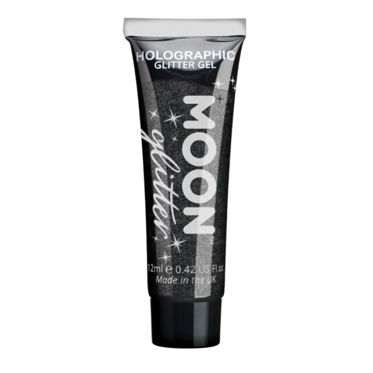Holografisk Glimmer Gel - Sort