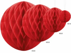Honeycomb Rød, 30 cm