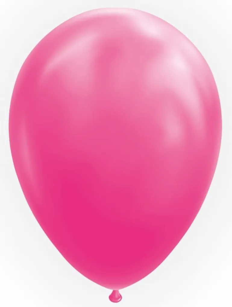 Hot Pink Natur Pastel Latex Balloner 30 cm, 10 stk