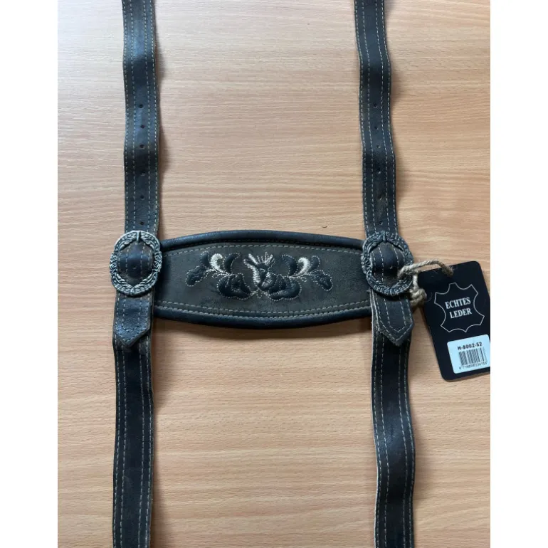 H-Seler Til Lederhosen - Ægte Læder, Vintage Brun