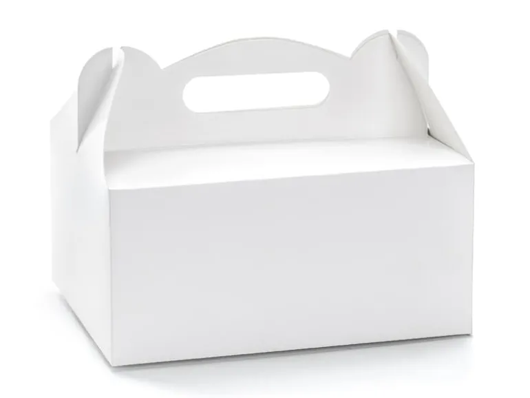 Hvide Doggybags/Goodiebags Bokse, Pakke m/10 stk.