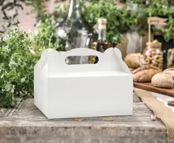 Hvide Doggybags/Goodiebags Bokse, Pakke m/10 stk.