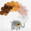 Hvid Elefant Shape Folieballon, 61 x 46 cm