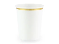 Hvide Papkrus m/Guld Kant