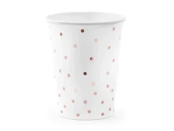 Hvide Papkrus m/Rosegold Prikker