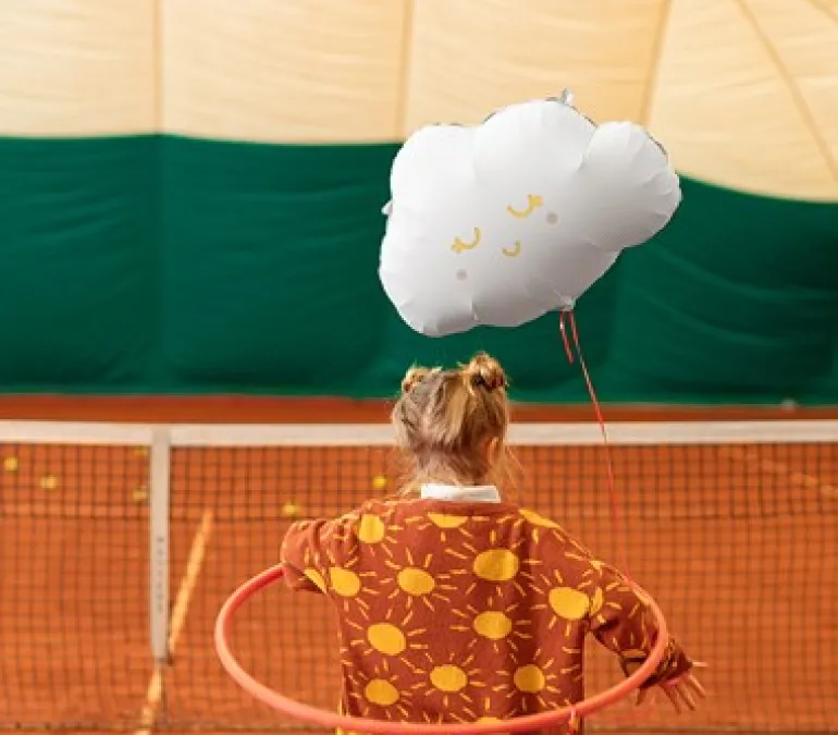 Hvid Sky Folieballon, 51 x 35 cm