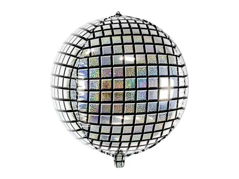 Iriserende Discokugle Folieballon, 40 cm