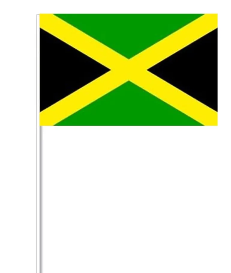Jamaicansk Papirflag på Pind, 27 x 20 cm