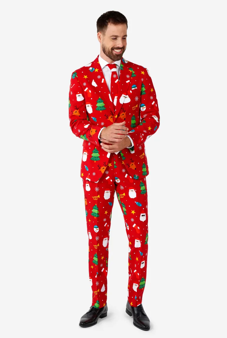 Jule Jakkesæt "Festivity Red" - OppoSuits ®