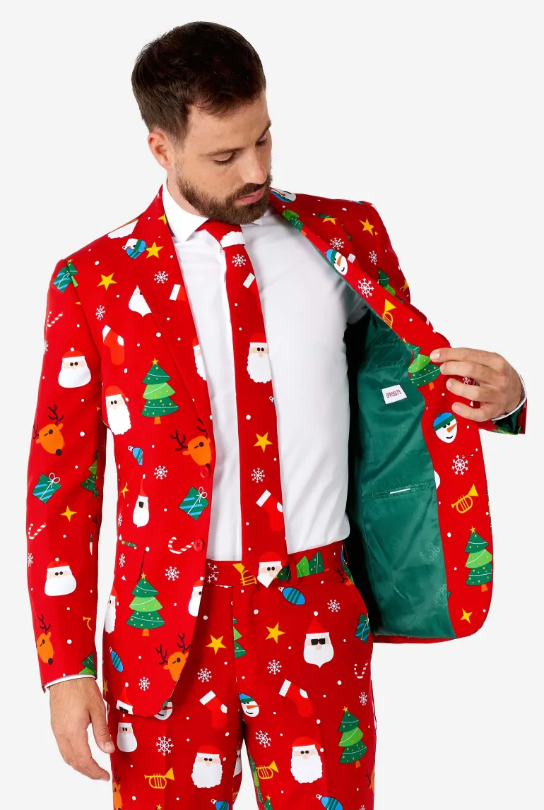 Jule Jakkesæt "Festivity Red" - OppoSuits ®