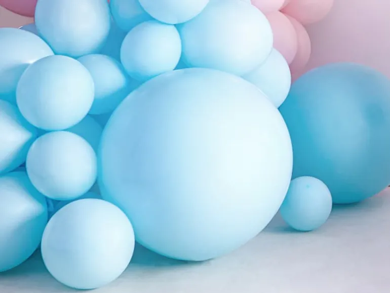 Jumbo Ballon - Pastel Himmelblå, 60cm