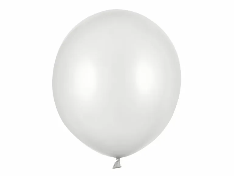 Jumbo Latexballon 43 cm, Metallisk Sølv