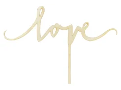 Kagetopper "Love" i Træ