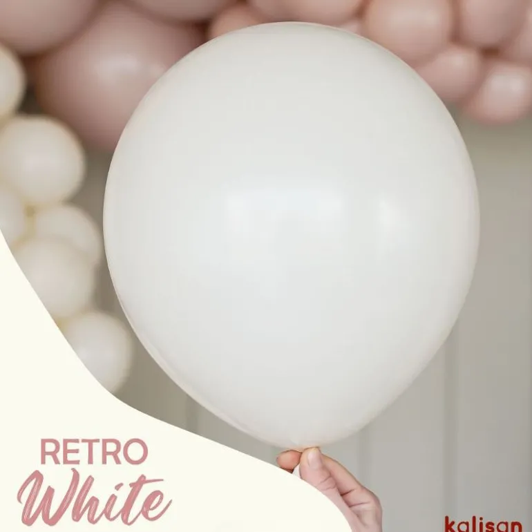 Kalisan Latexballon 30 cm, Retro White