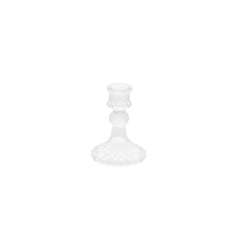 Klar Glas Lysestageholder, 10.5 cm