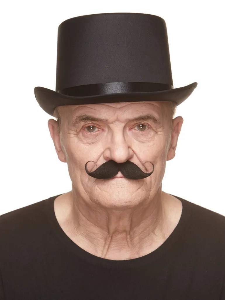 Klassisk Cykelstyr Moustache, Sort